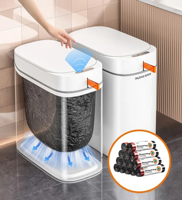 Smart Touchless Trash Can With Automatic Adsorption Bagging Z35  Only today Free Black Trash Bag 10 Rolls