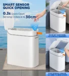 Smart Touchless Trash Can With Automatic Adsorption Bagging Z35  Only today Free Black Trash Bag 10 Rolls