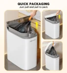 Smart Touchless Trash Can With Automatic Adsorption Bagging Z35  Only today Free Black Trash Bag 10 Rolls