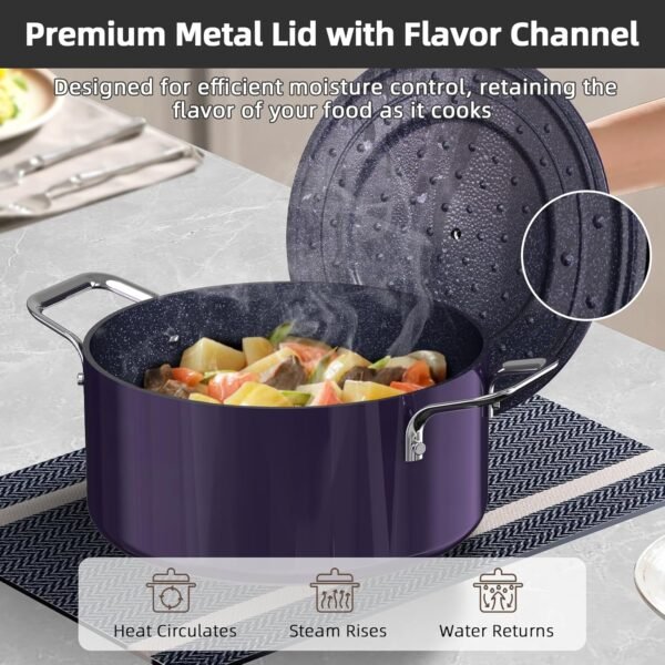 Nuwave Lux 13pc Forged Lightweight Cookware Set PFAS Free. Healthy G10 Duralon Ceramic Coating. Ultra Non-Stick. Stay-Cool Handles. Works on All Cooktops & Induction Ready
