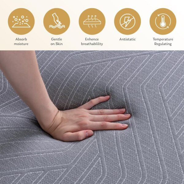 EGOHOME 12 Inch Queen Mattress. Copper Gel Cooling Memory Foam Mattress for Back Pain Relief.Therapeutic Double Matress Bed in a Box. CertiPUR-US Certified. 60x80x12 Black
